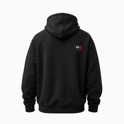 Back view of Magician FR Work Hoodie in black and pink, FR hoodie designed for protection and comfort.
