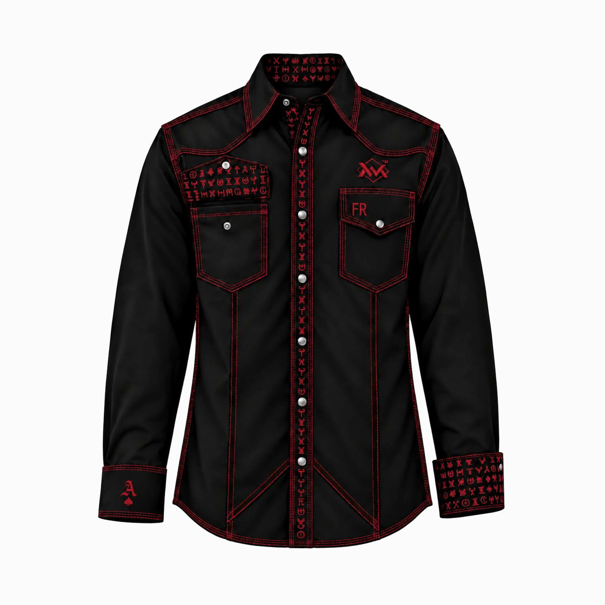 Magician FR Welding Shirt in Black / Alien-Red