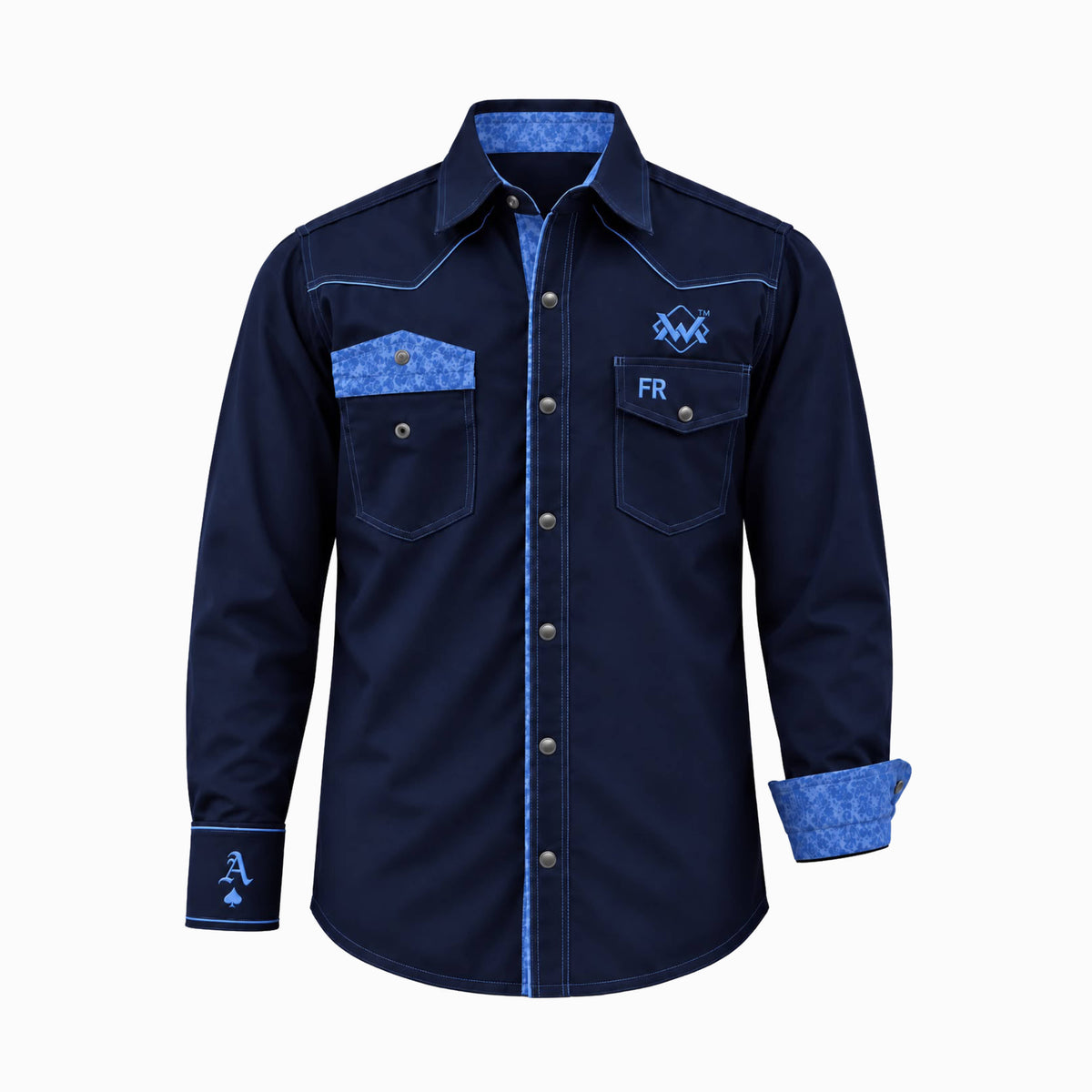 Magician FR Welding Shirt in Navy / Light Blue