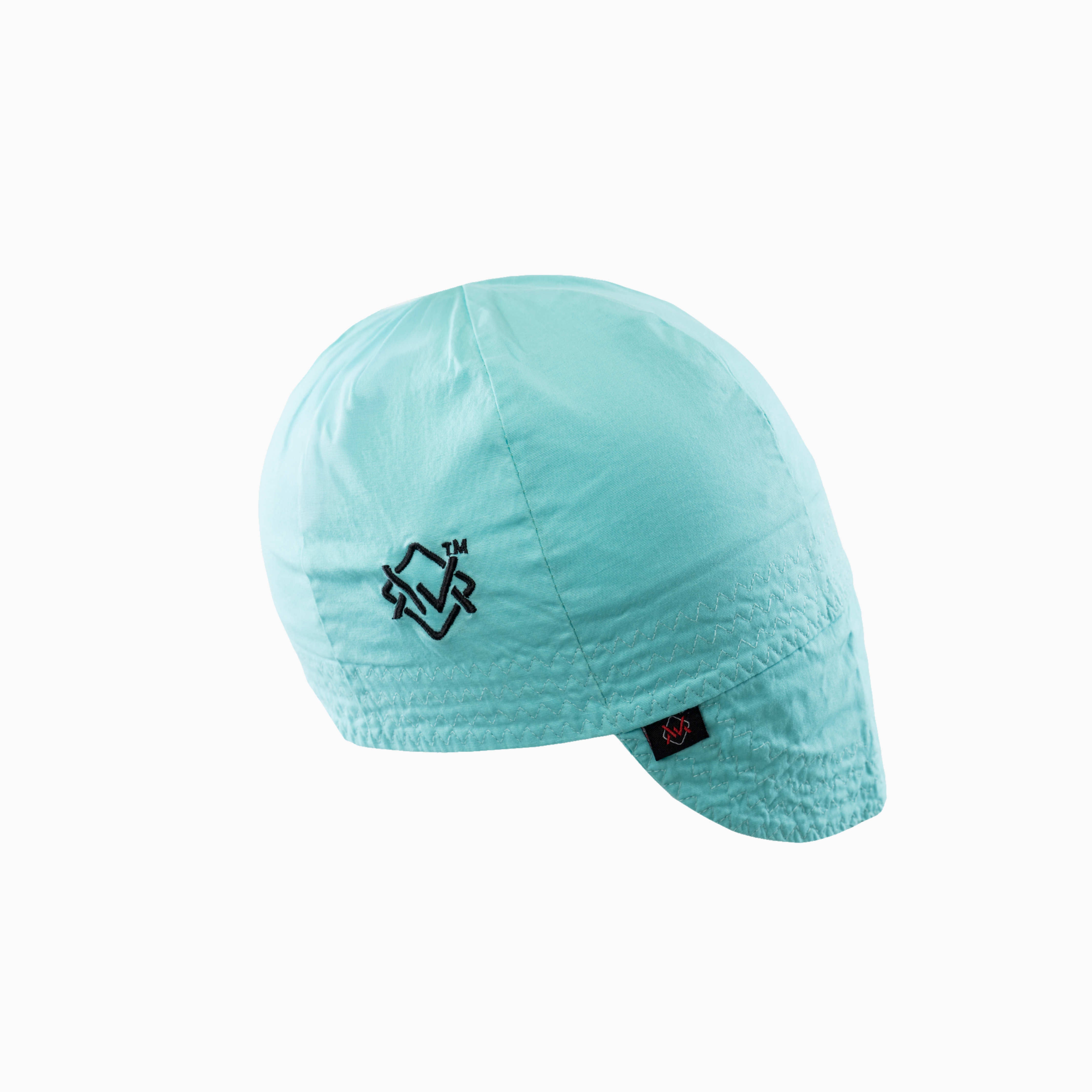 The Magician Grip Welding Cap in teal with black embroidered logo, durable and comfortable for daily welding use.