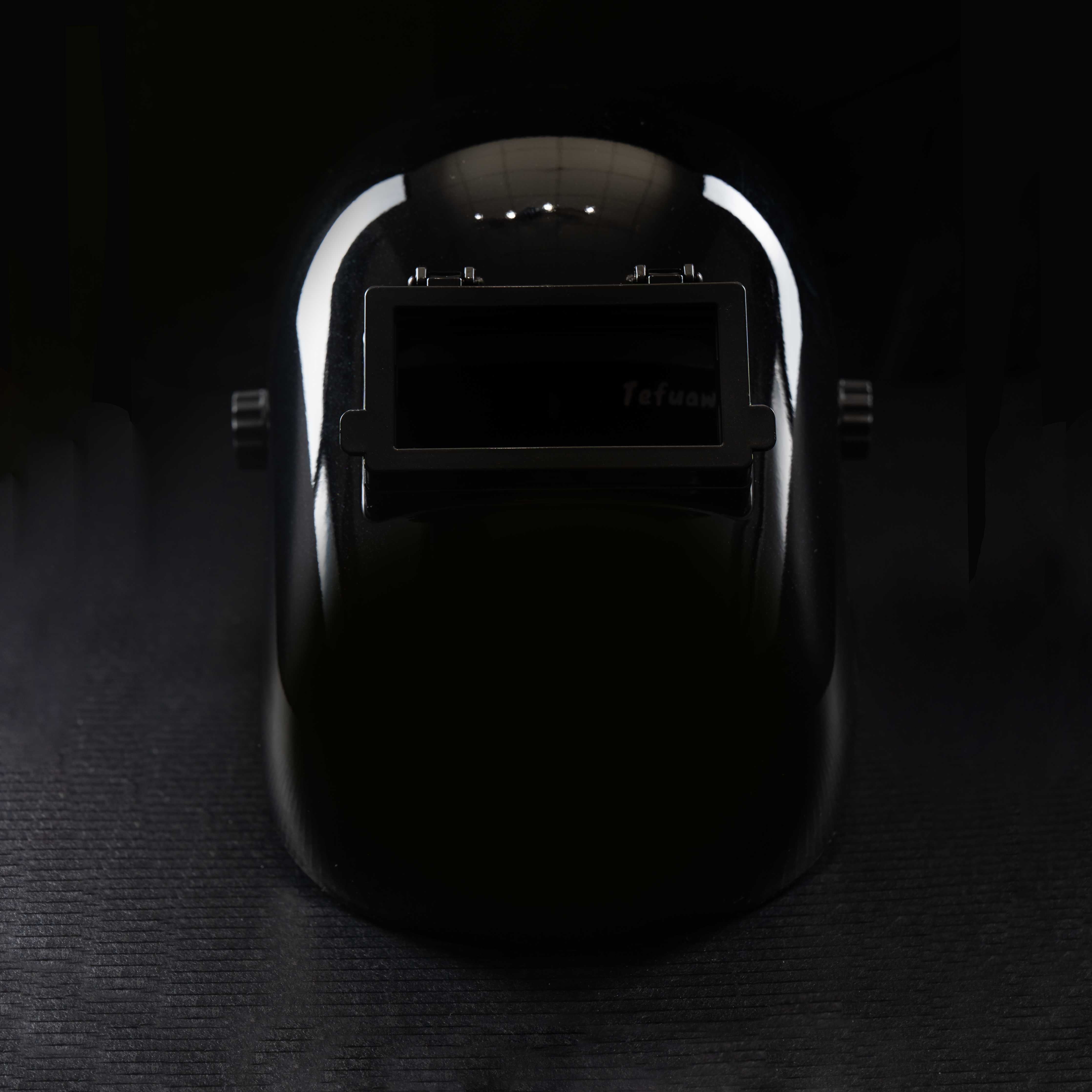 BlazeShield Flip Lens Welding Hood front view showing full-face coverage and wide lens window.