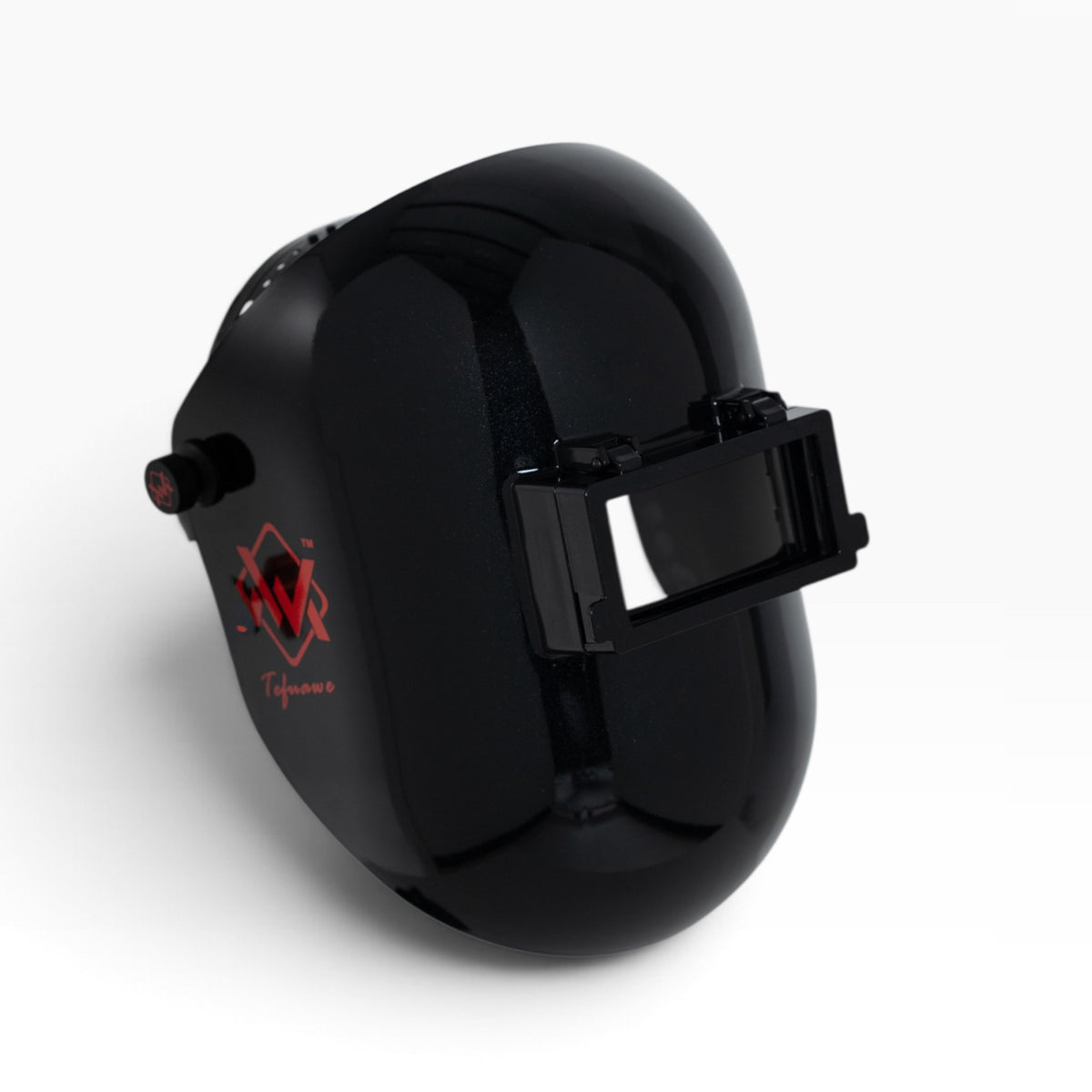 BlazeShield Flip Lens Welding Hood black welding helmet with flip-up lens front angle view