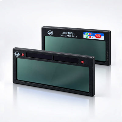 WM Platinum True Color Digital Auto-Darkening Welding Lens front and rear view with variable shade 9-10-11 and digital controls